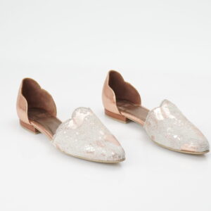 Calf hair open ballerina